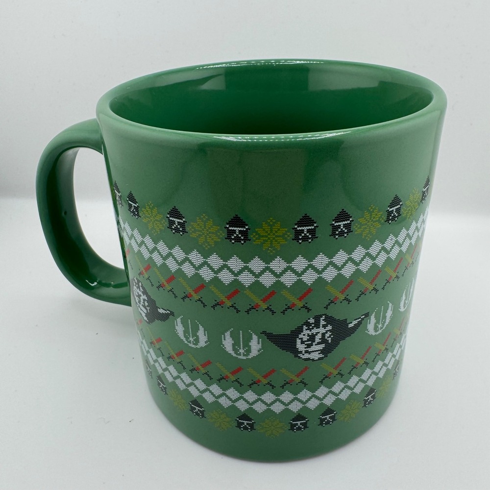 Vandor Star Wars Yoda Ugly Sweater  Coffee Mig Fair Isle Ceramic